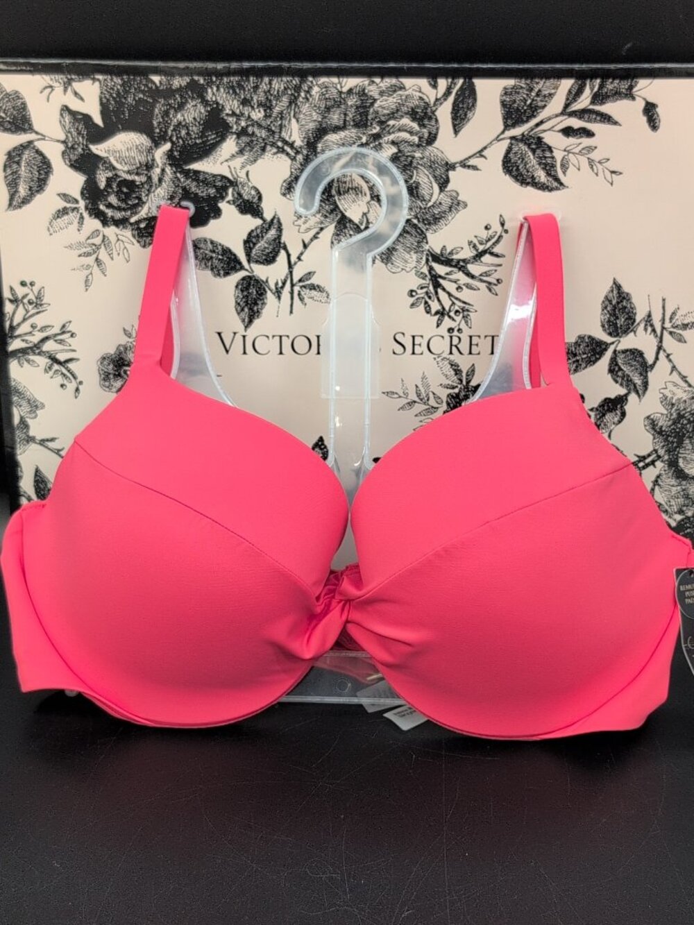 Victoria's Secret Swim Twist Push Up Bikini Top 38C Pink Island